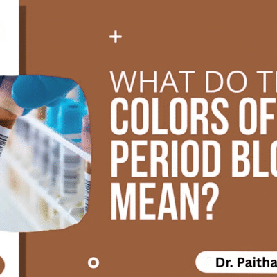 Different period blood colours explained including brown, black, red, pink, orange and grey menstrual blood.
