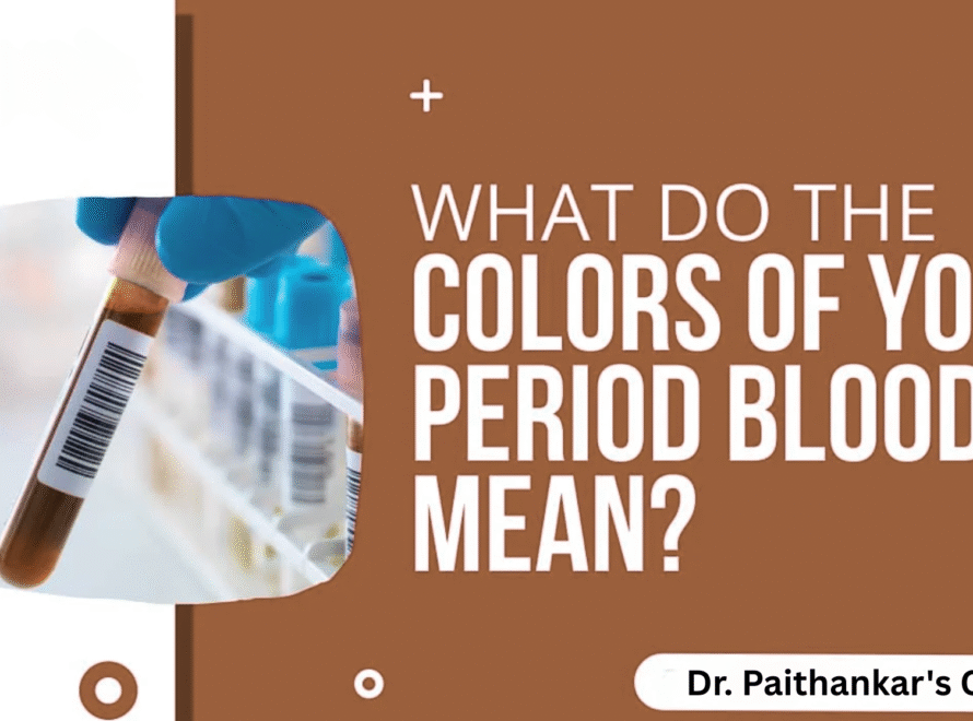 Different period blood colours explained including brown, black, red, pink, orange and grey menstrual blood.